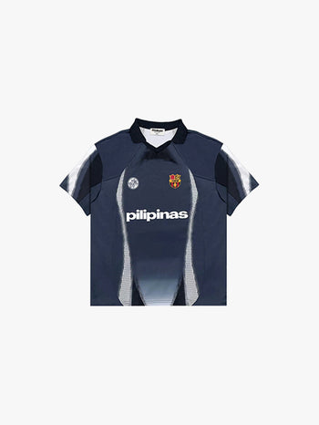 COLORBLOCK POLO COLLAR (BLACK/GREY)