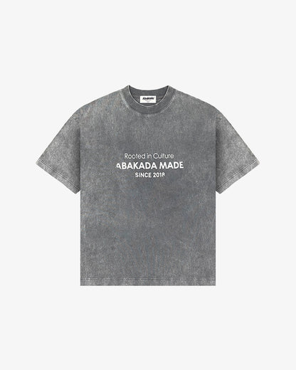 ROOTED IN CULTURE TEE (WASHED GREY)