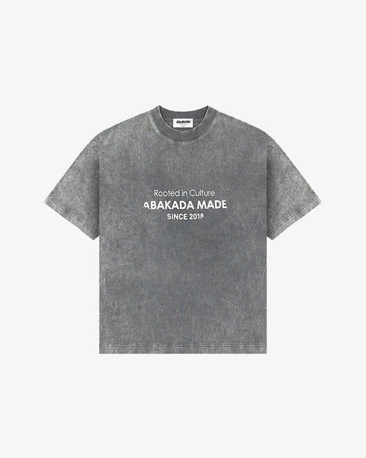 ROOTED IN CULTURE TEE (WASHED GREY)