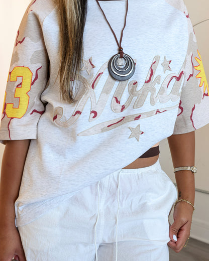 RAGLAN CAMO PATCH TEE (GREY)