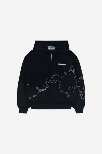 MAPA ZIP-UP HOODIE (BLACK)