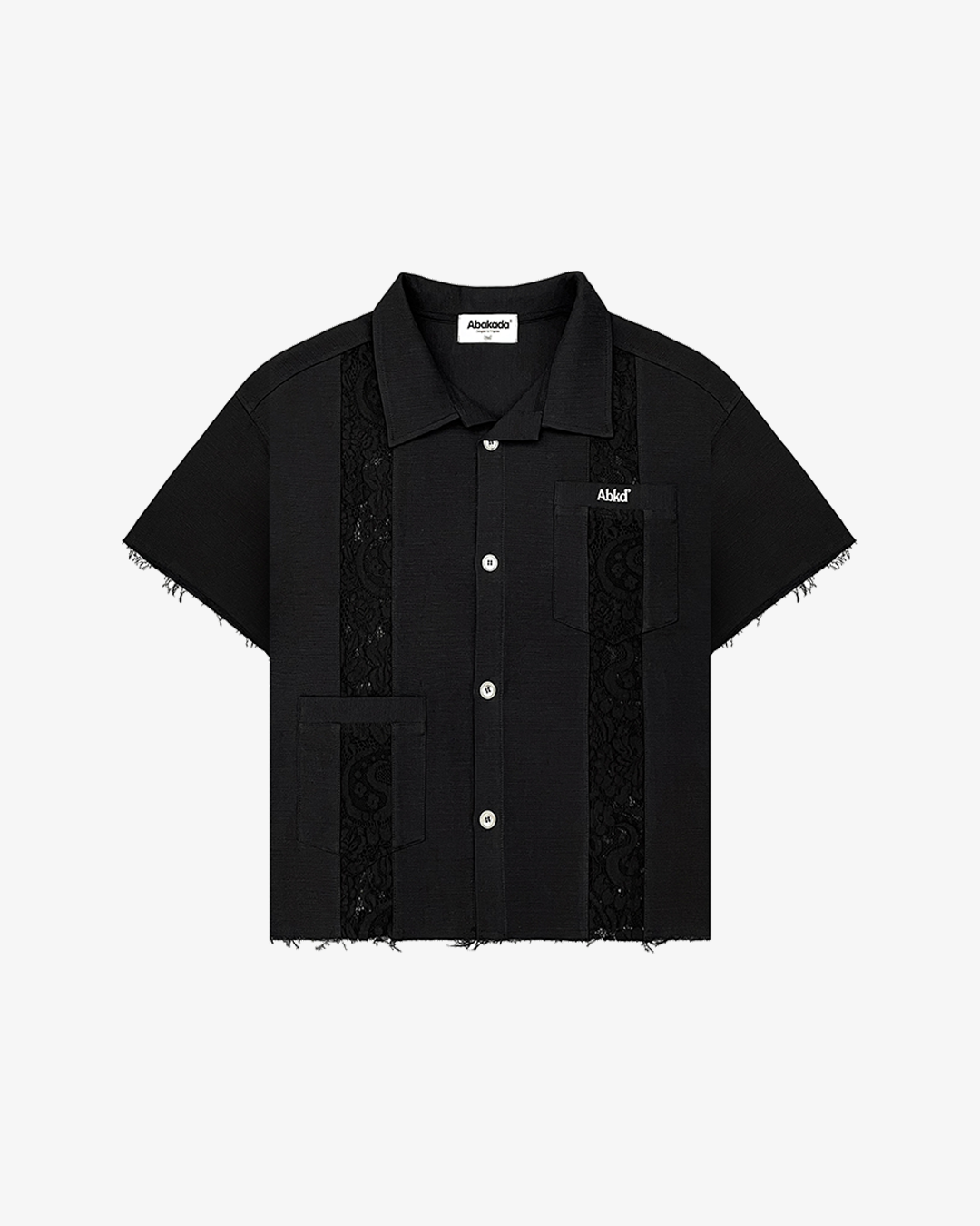 WOVEN BUTTON UP (BLACK)