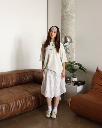 PLAID UNIFORM TEE (GREY)