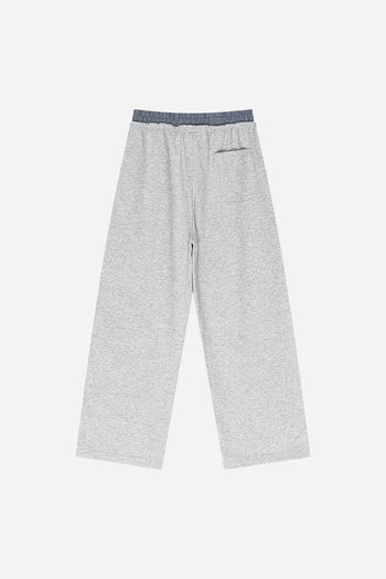 DOUBLE WAISTBAND LOOSE PANTS (GREY)