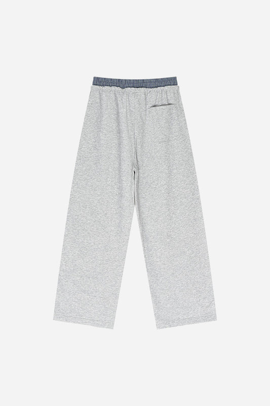 DOUBLE WAISTBAND LOOSE PANTS (GREY)