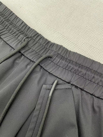 LINED PARACHUTE PANTS (BLACK)