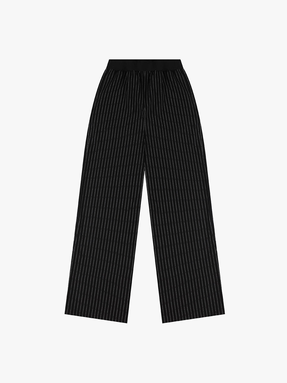 PINSTRIPE LOOSE PANTS (BLACK)