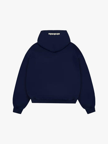DISTRESSED PATCH ZIP-UP (NAVY)