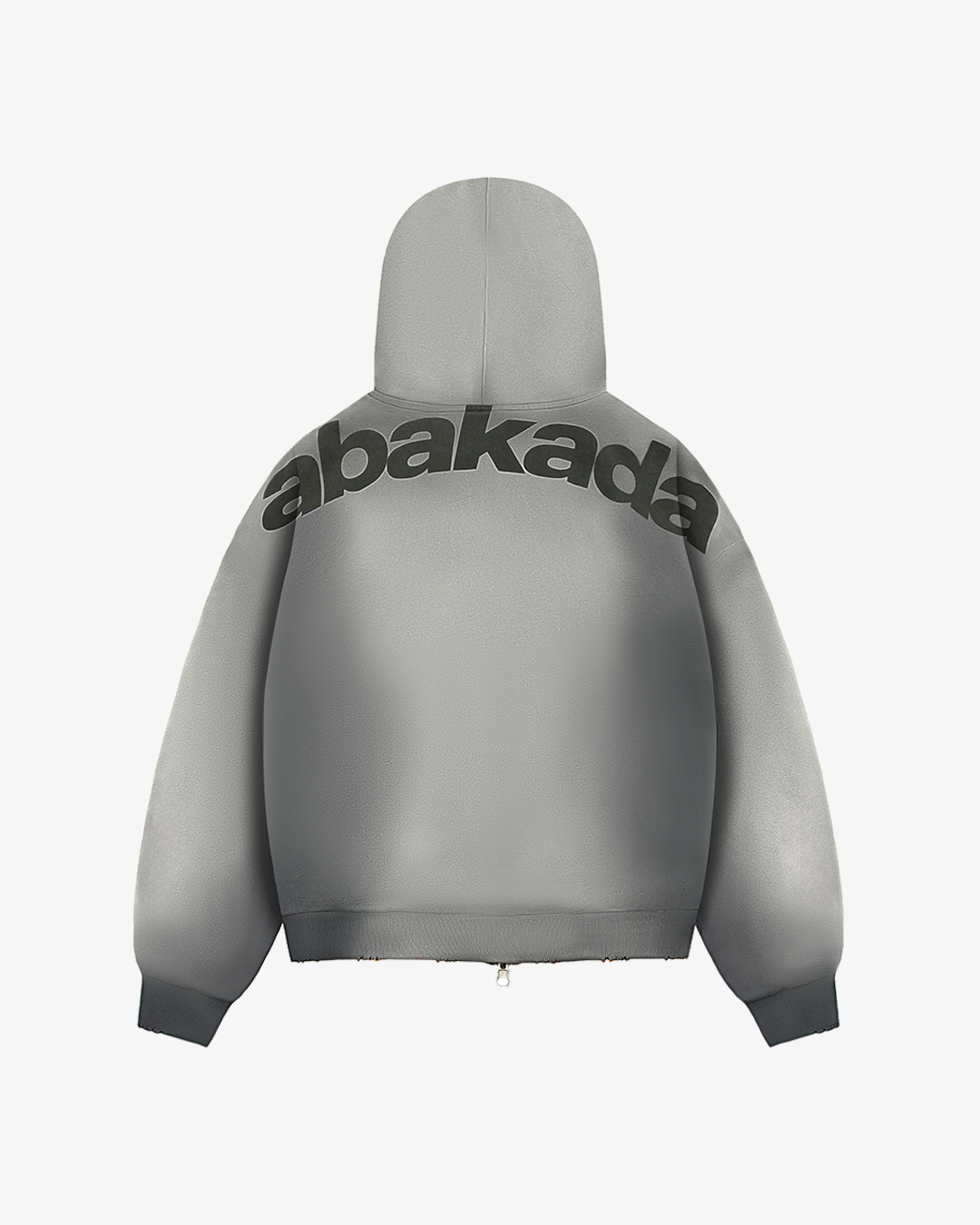 REVERSIBLE GRAFFITI CAMO ZIP-UP HOODIE (WASHED GREY)