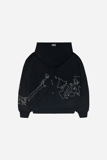 MAPA ZIP-UP HOODIE (BLACK)