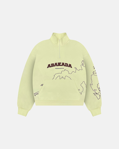 MAPA ZIP SWEATSHIRT (BUTTER)