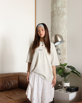 PLAID UNIFORM TEE (GREY)