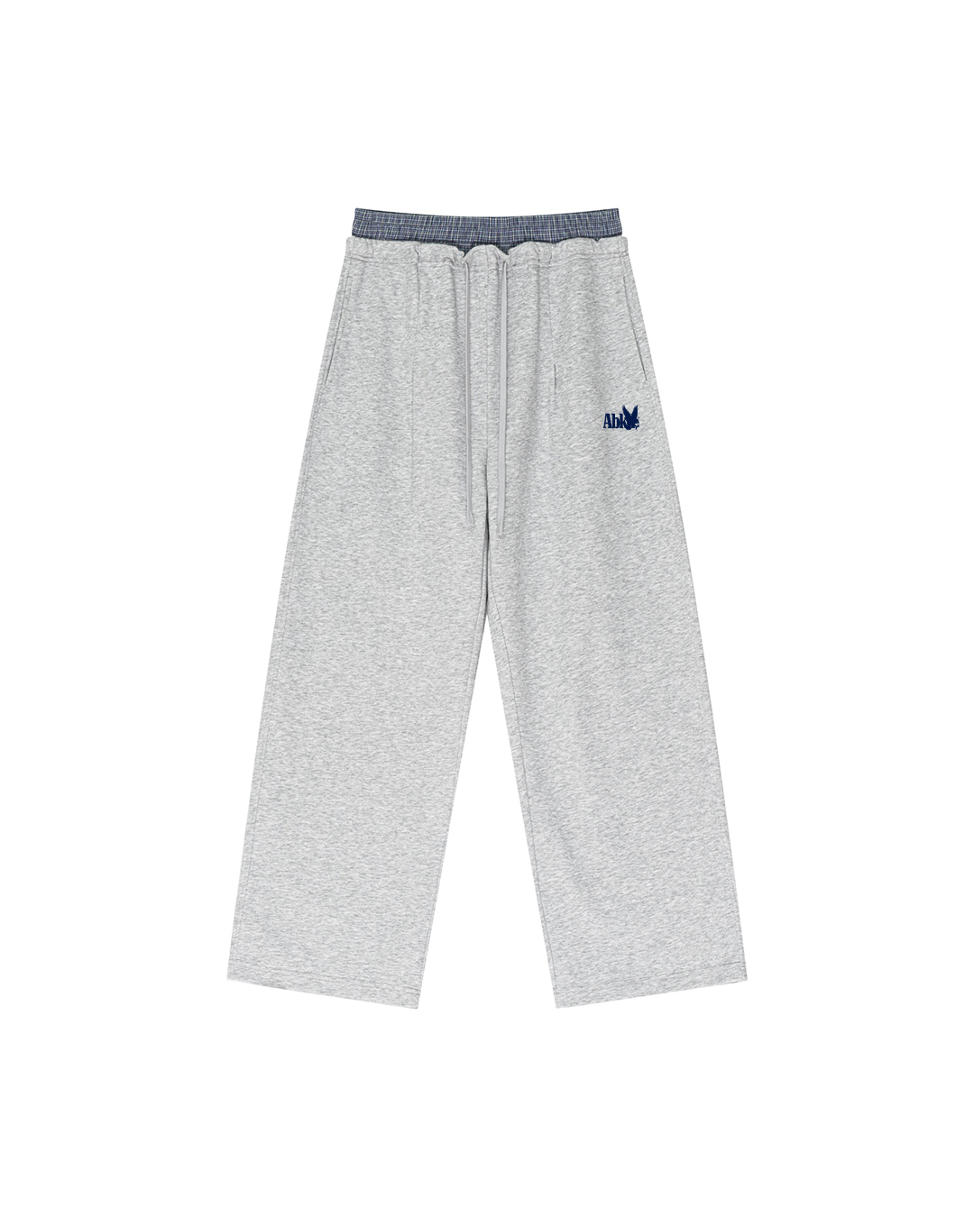 DOUBLE WAISTBAND LOOSE PANTS (GREY)