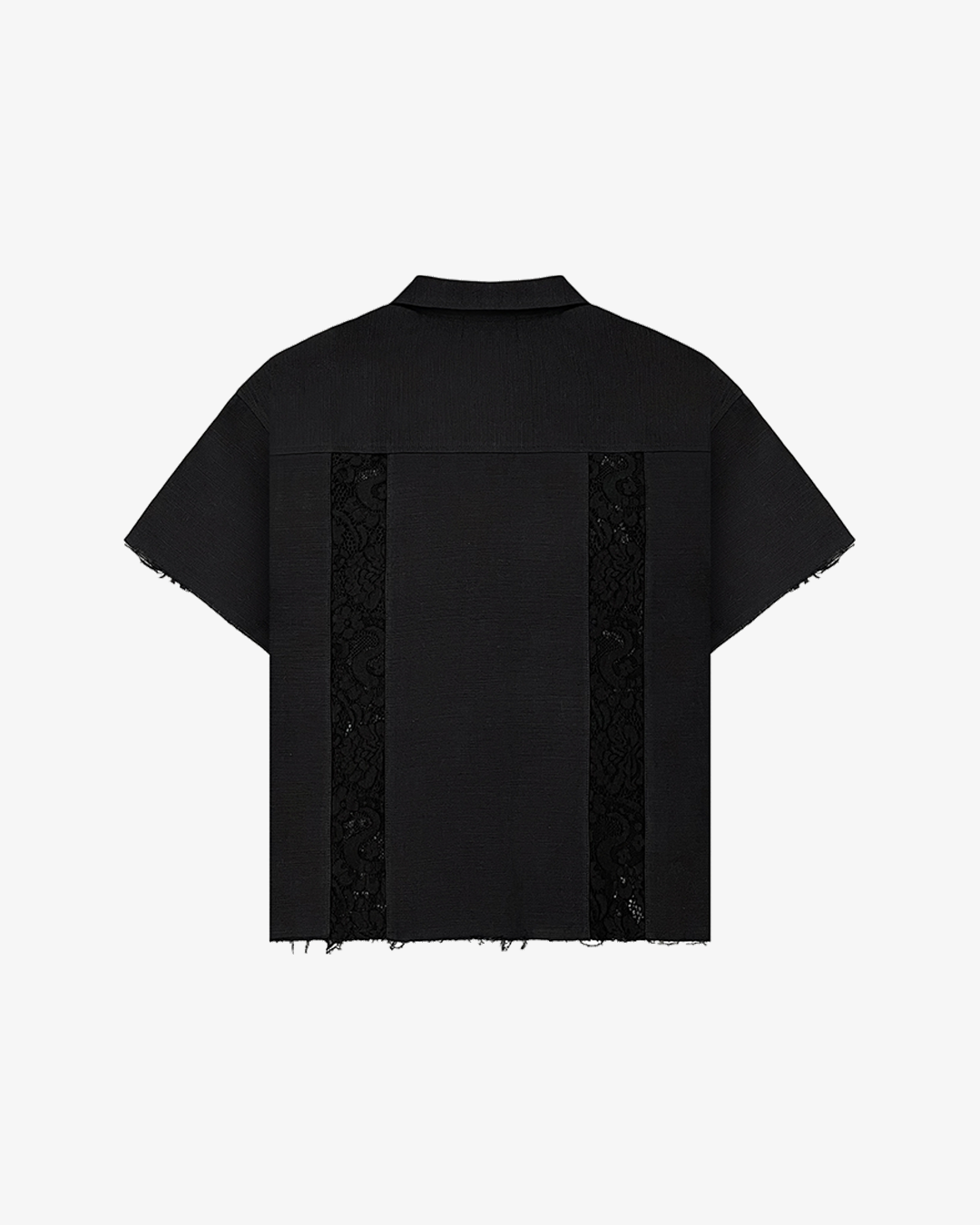 WOVEN BUTTON UP (BLACK)
