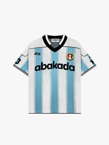 +63 FOOTBALL JERSEY KNIT (LIGHT BLUE/WHITE)