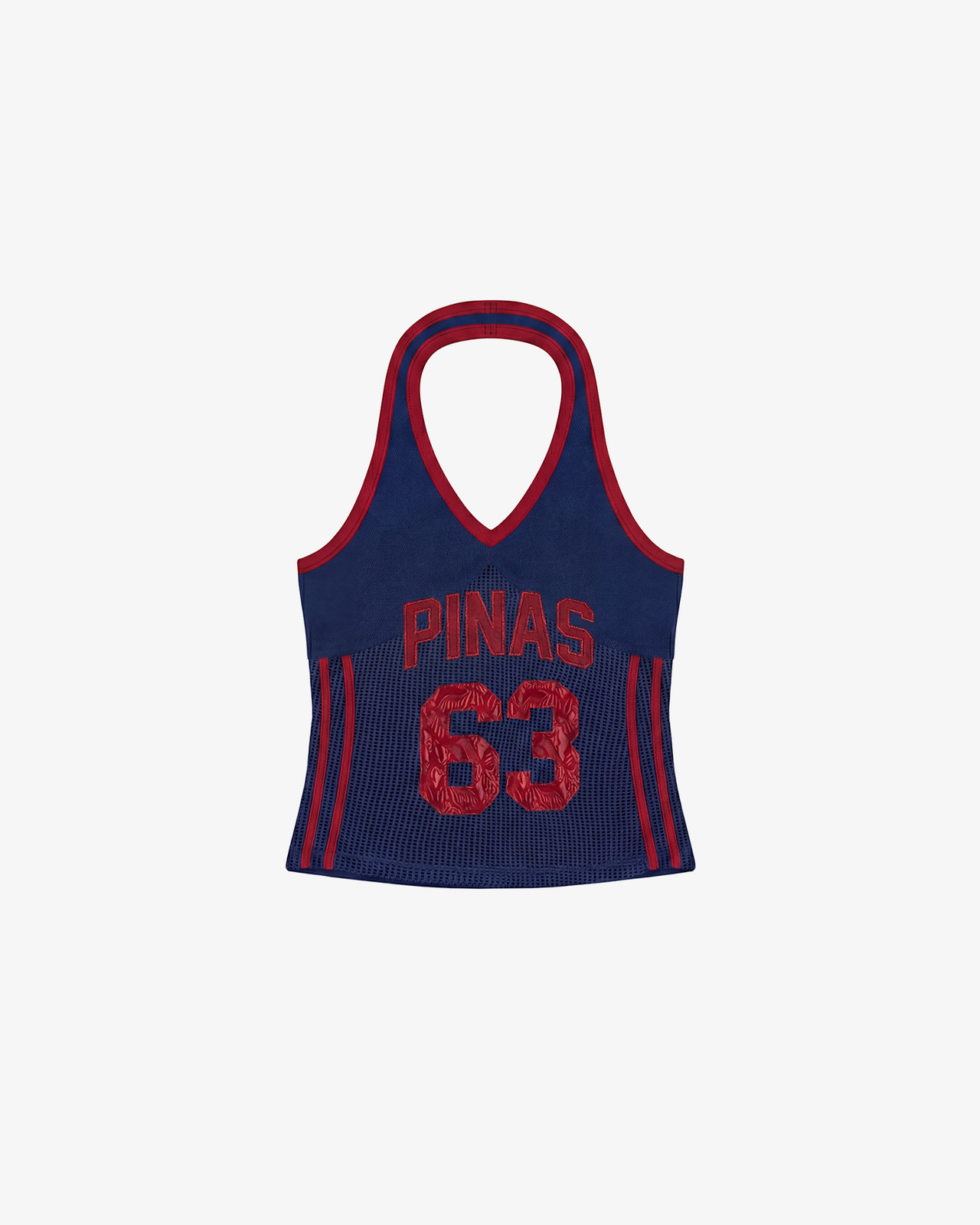 HALTER KNIT TANK TOP (BLUE/RED)