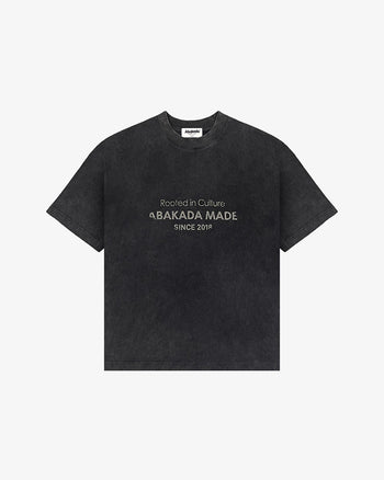 ROOTED IN CULTURE TEE (WASHED BLACK)