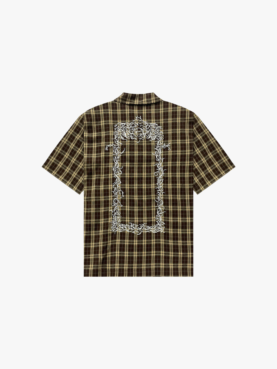 BARONG CHECKERED BUTTON-UP (BROWN)