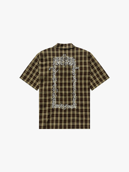 BARONG CHECKERED BUTTON-UP (BROWN)