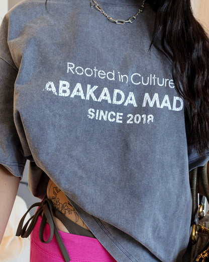 ROOTED IN CULTURE TEE (WASHED BLACK)