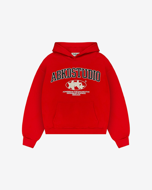 STUDIO PULLOVER HOODIE (RED)