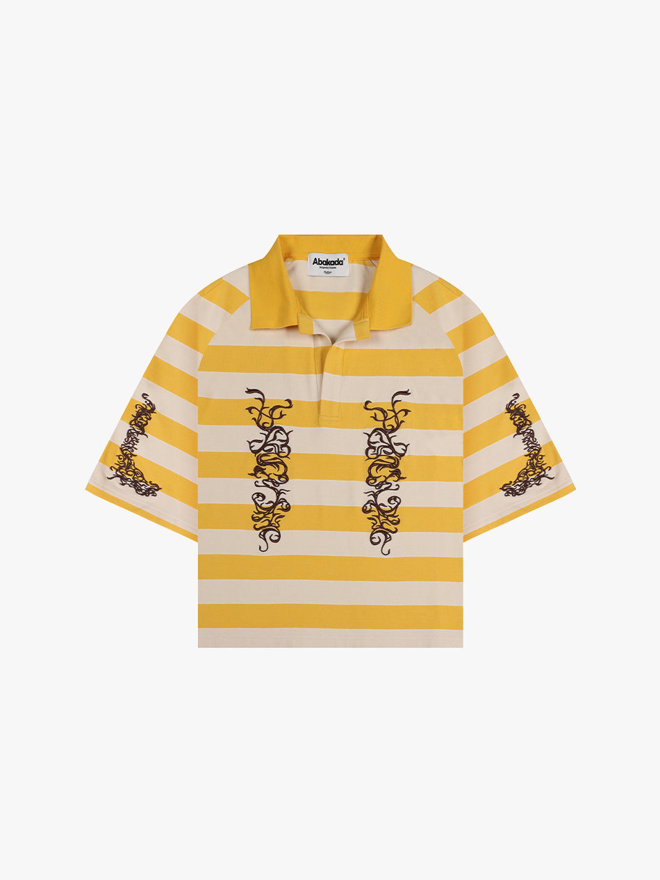 BARONG STRIPED POLO (BUTTER)
