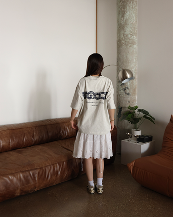 PLAID UNIFORM TEE (GREY)