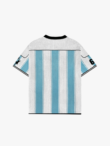 +63 FOOTBALL JERSEY KNIT (LIGHT BLUE/WHITE)