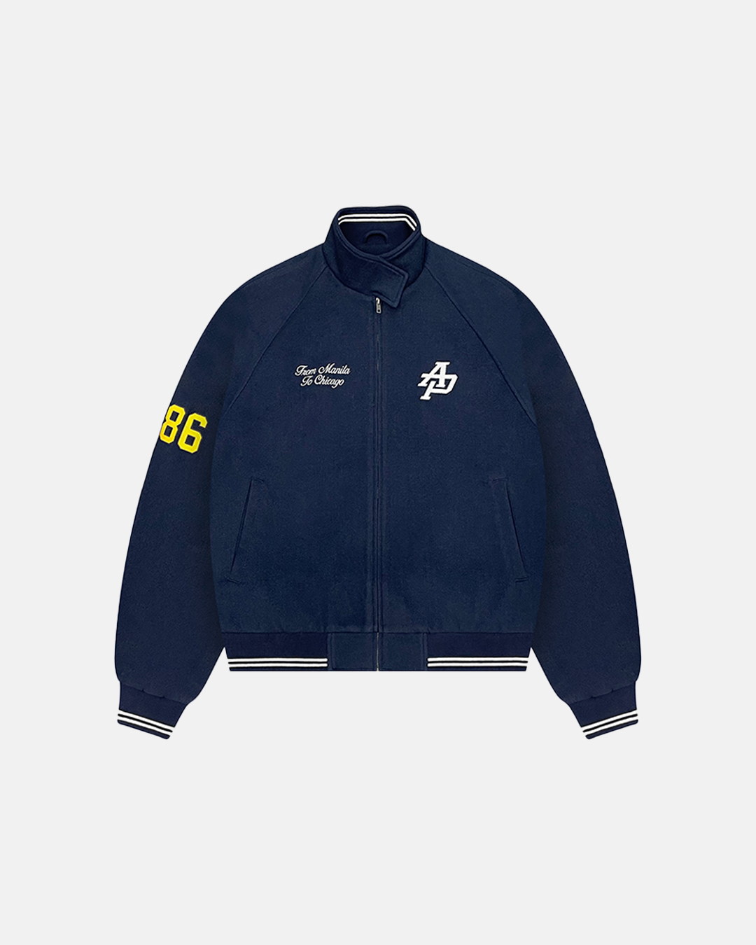 MONOGRAM WOOL JACKET (NAVY)