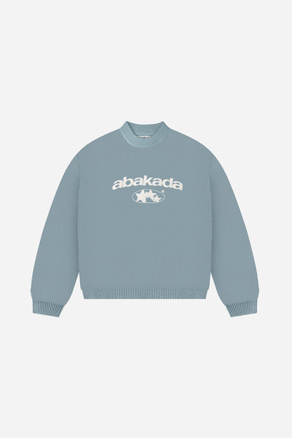 3 STAR KNITTED SWEATER (LIGHT BLUE)