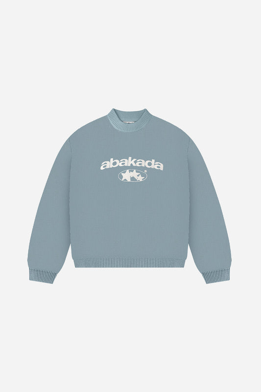 3 STAR KNITTED SWEATER (LIGHT BLUE)