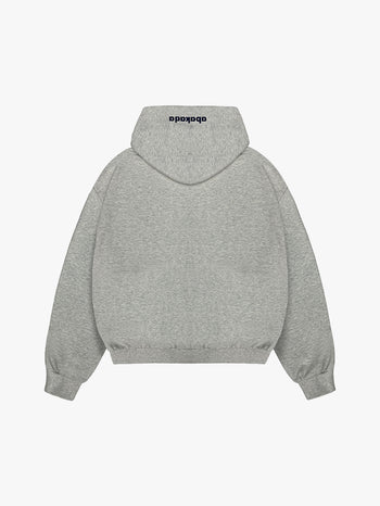 DISTRESSED PATCH ZIP-UP (GREY)