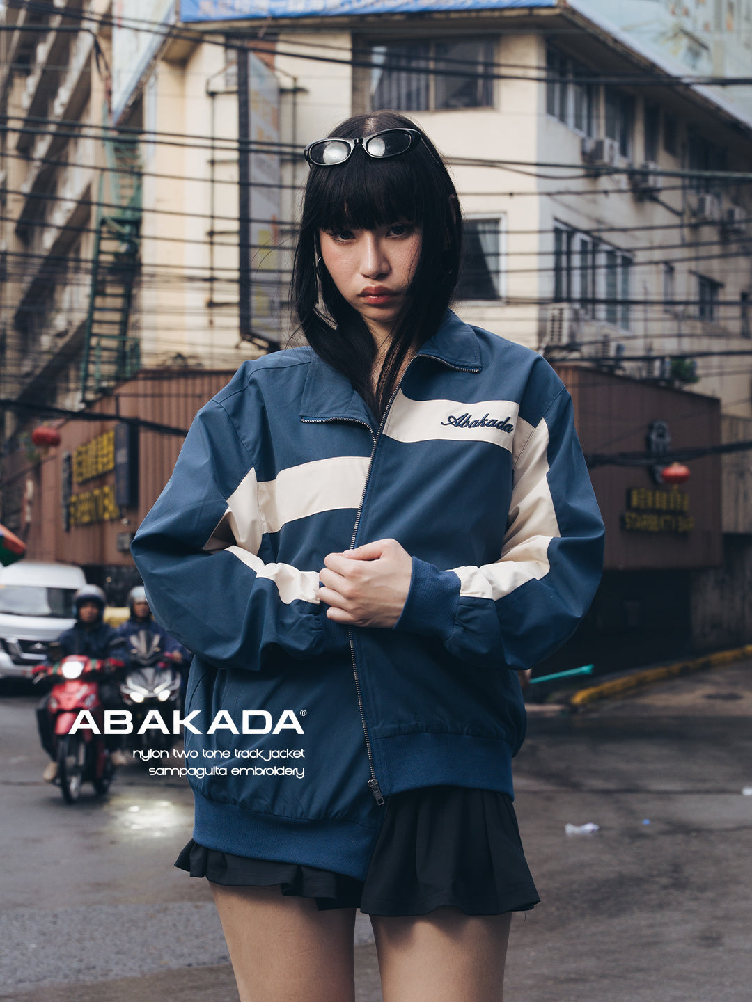 NYLON TRACK JACKET (BLUE)