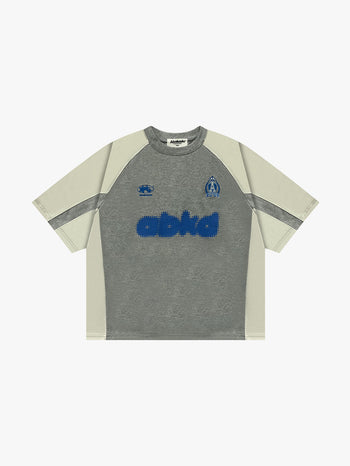 COLORBLOCK LOGO TEE (GREY/BLUE)
