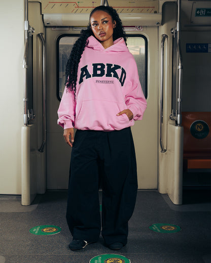 WEAVE STITCH HOODIE (PINK)