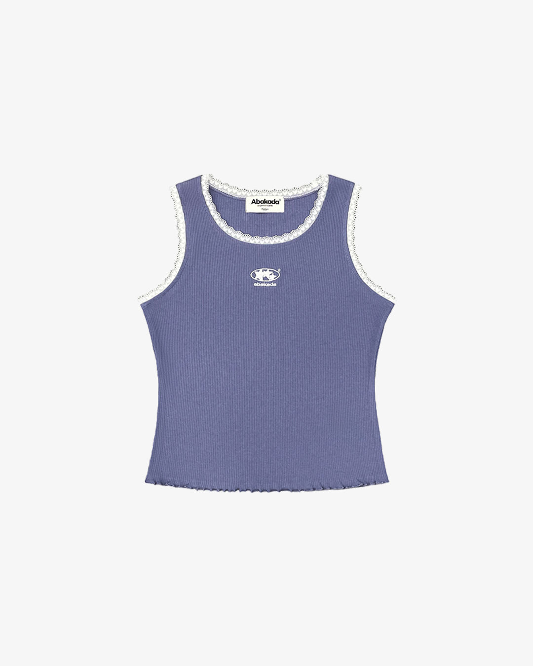 RIBBED LACED TRIM TANK (UBE)