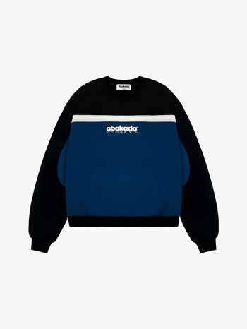 COLORBLOCK CREWNECK (BLUE/BLACK)