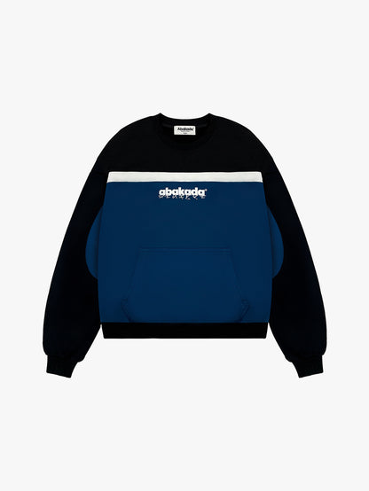 COLORBLOCK CREWNECK (BLUE/BLACK)