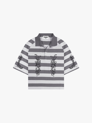 BARONG STRIPED POLO (LIGHT GREY)