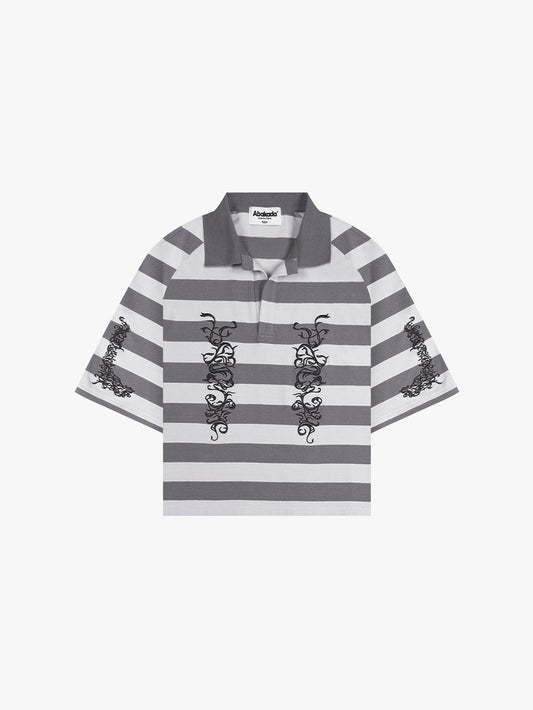 BARONG STRIPED POLO (LIGHT GREY)