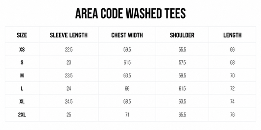 AREA CODE WASHED TEES (GREEN)