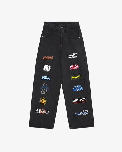 HERITAGE LOOSE DENIM JEANS (WASHED BLACK)
