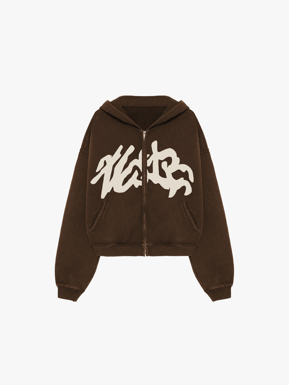 UNIFORM ZIP-UP HOODIE (BROWN)