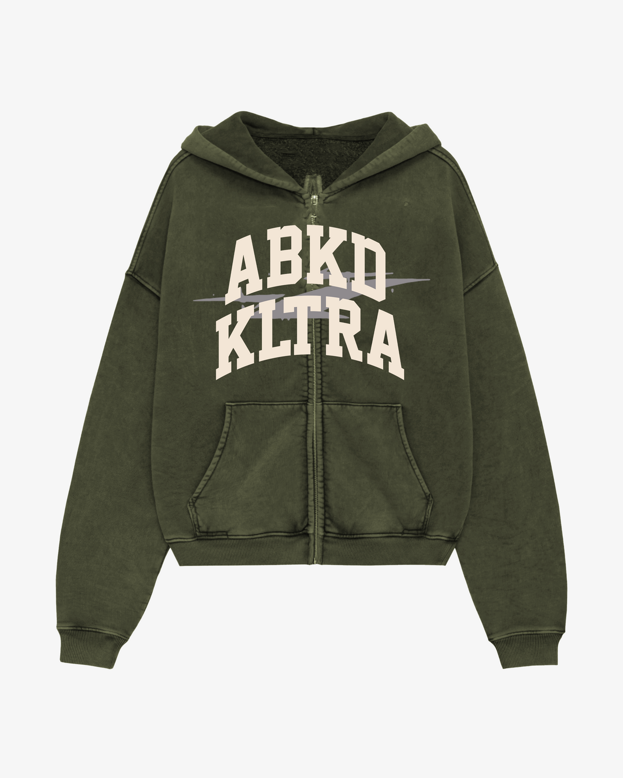 HERITAGE ZIPPER HOODIE (WASHED GREEN)