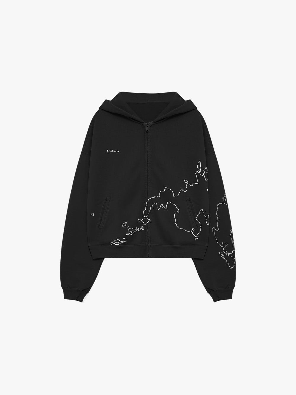 MAPA ZIP-UP HOODIE (BLACK)