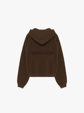 UNIFORM ZIP-UP HOODIE (BROWN)