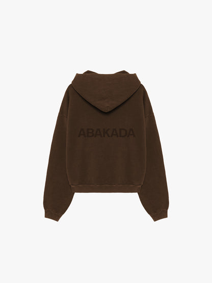 UNIFORM ZIP-UP HOODIE (BROWN)