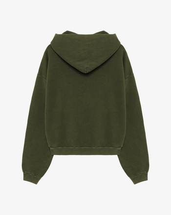 HERITAGE ZIPPER HOODIE (WASHED GREEN)