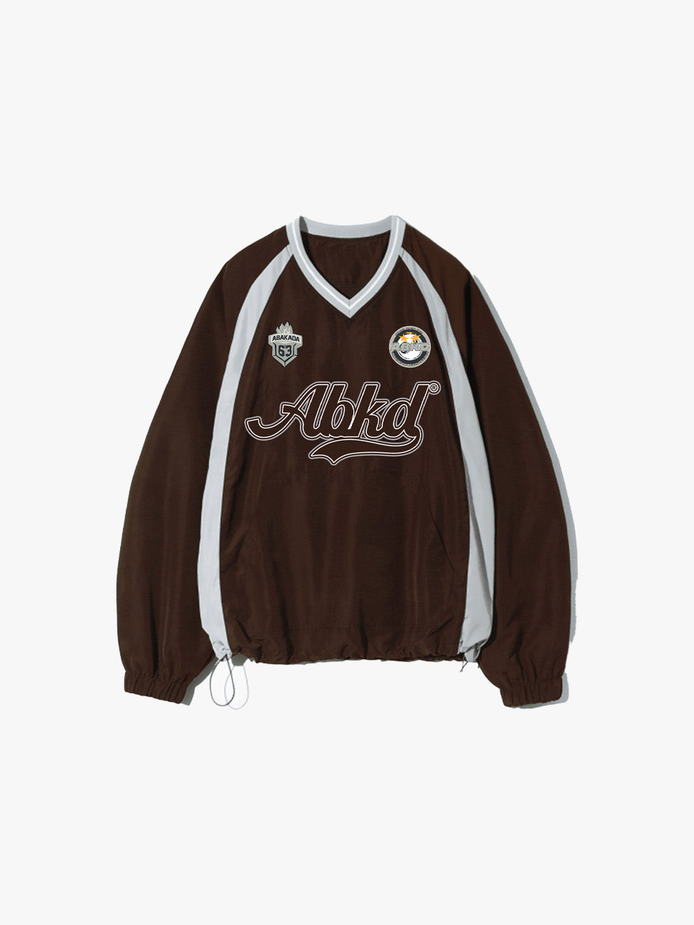 COLORBLOCK NYLON PULLOVER (BROWN)