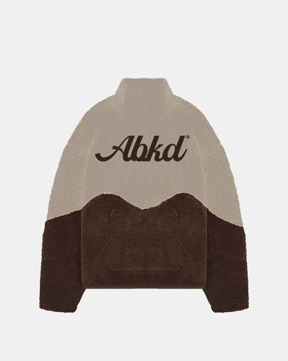 Sherpa Fleece Jacket (Brown/Tan)